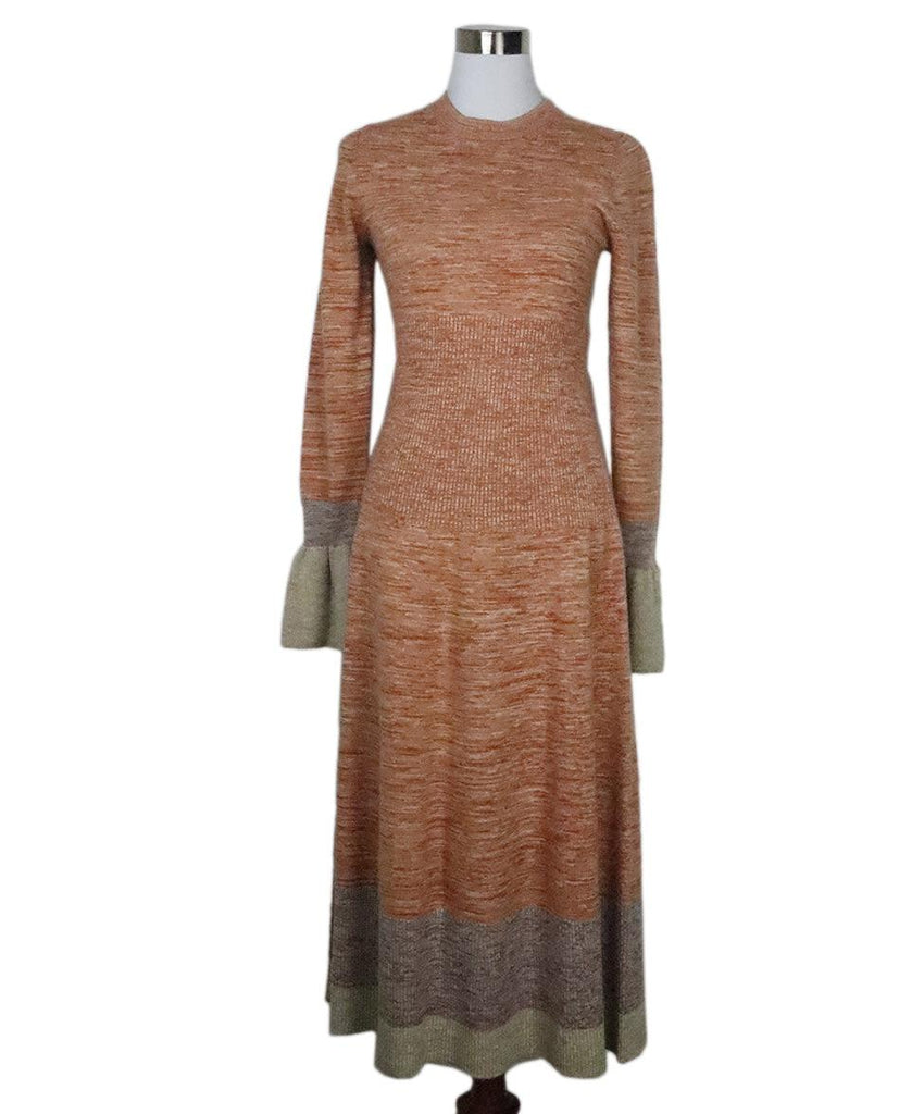 Ulla Johnson Orange & Beige Knit Dress 