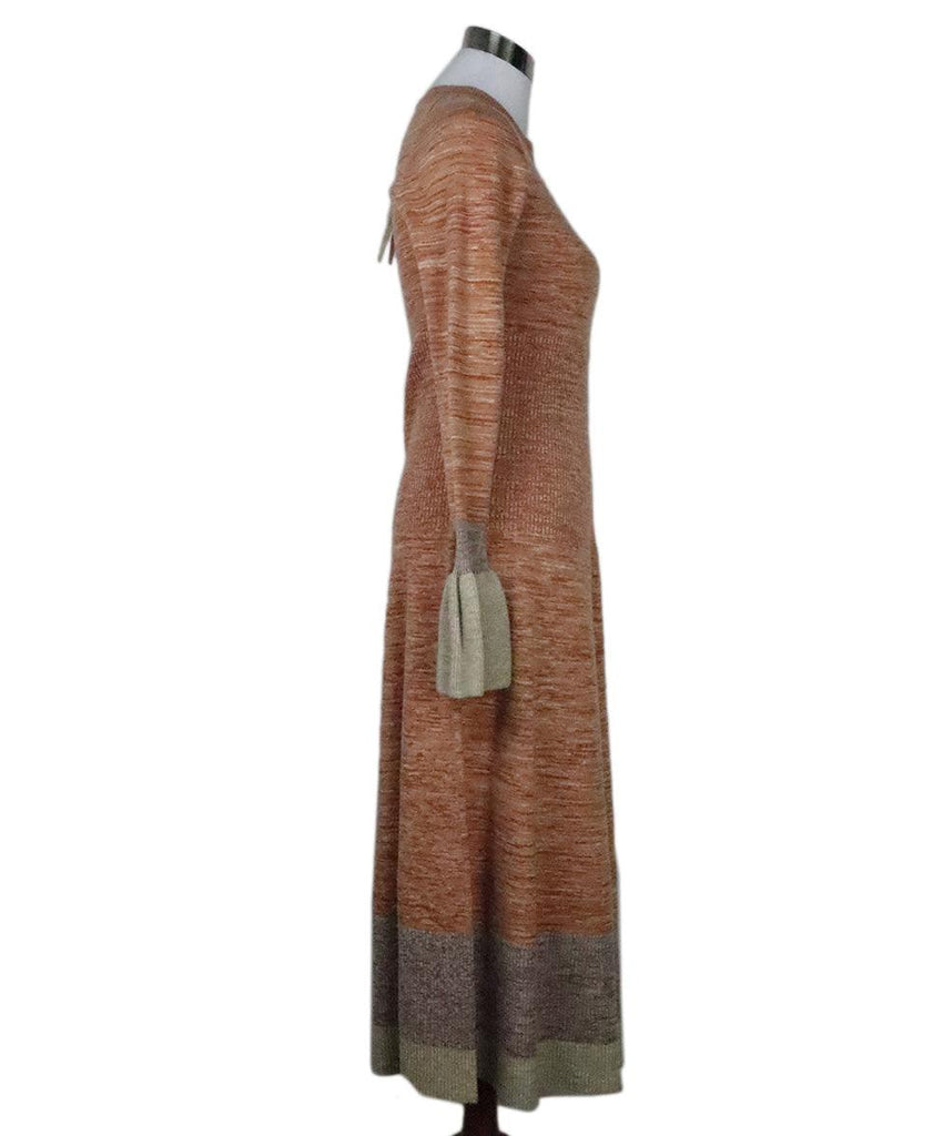 Ulla Johnson Orange & Beige Knit Dress 1