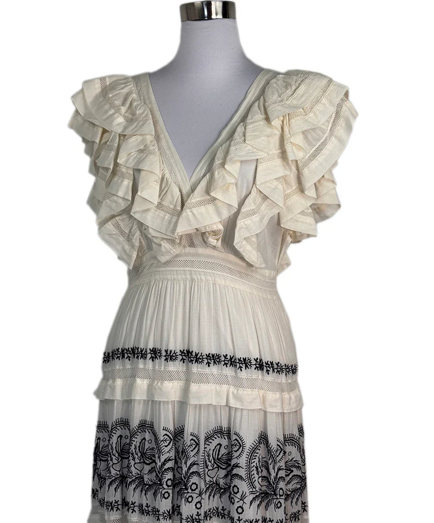 Ulla Johnson White Cotton Dress w/ Navy Embroidery sz6 l Michael's Luxury  Consignment – Michael's Consignment NYC