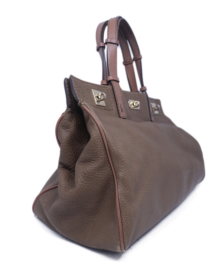 VBH Brown Leather Tote 1