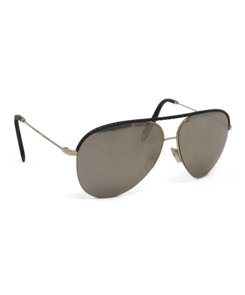 V. Beckham Black Aviator Sunglasses 1