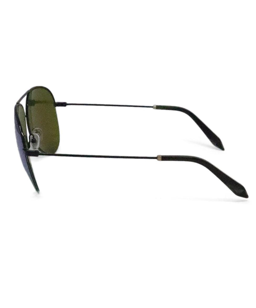 V. Beckham Black & Green Aviator Sunglasses 3