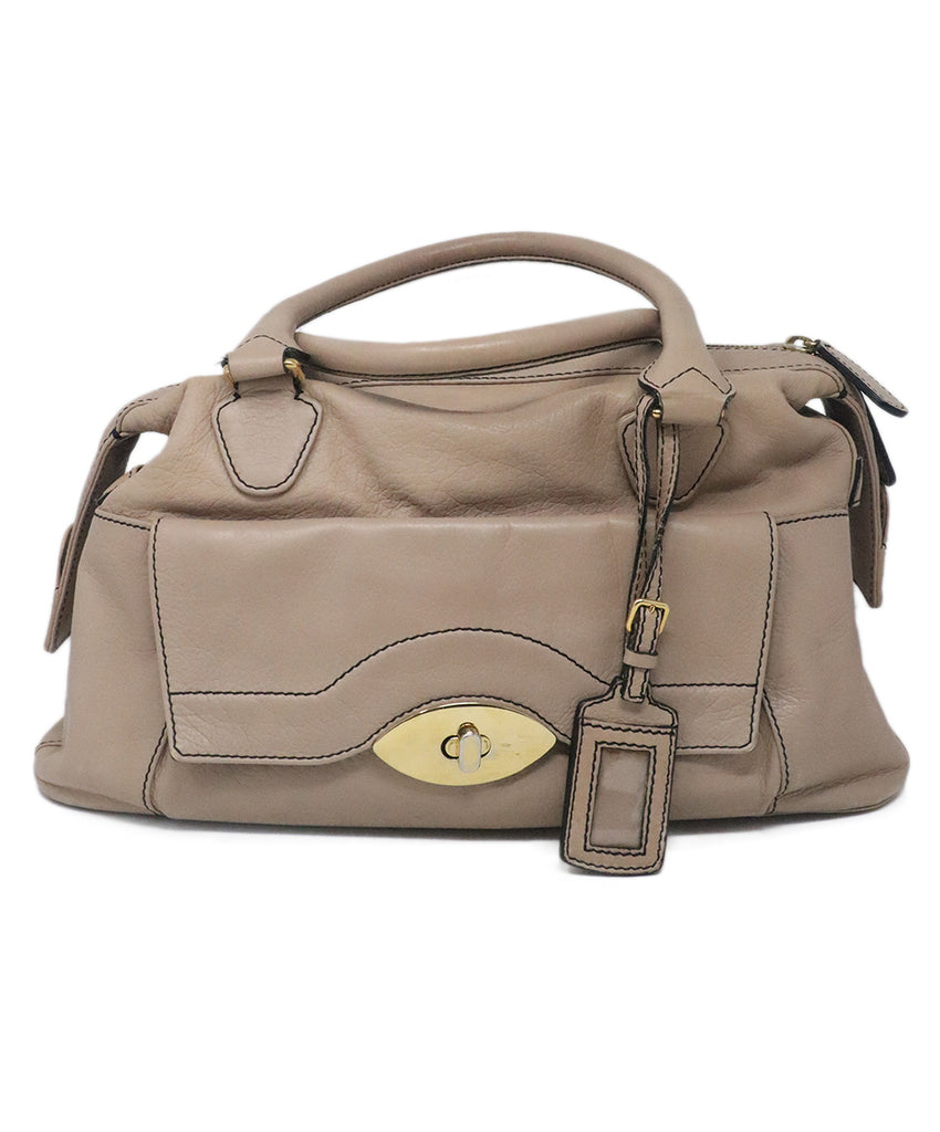 Valentino Beige Leather Satchel 