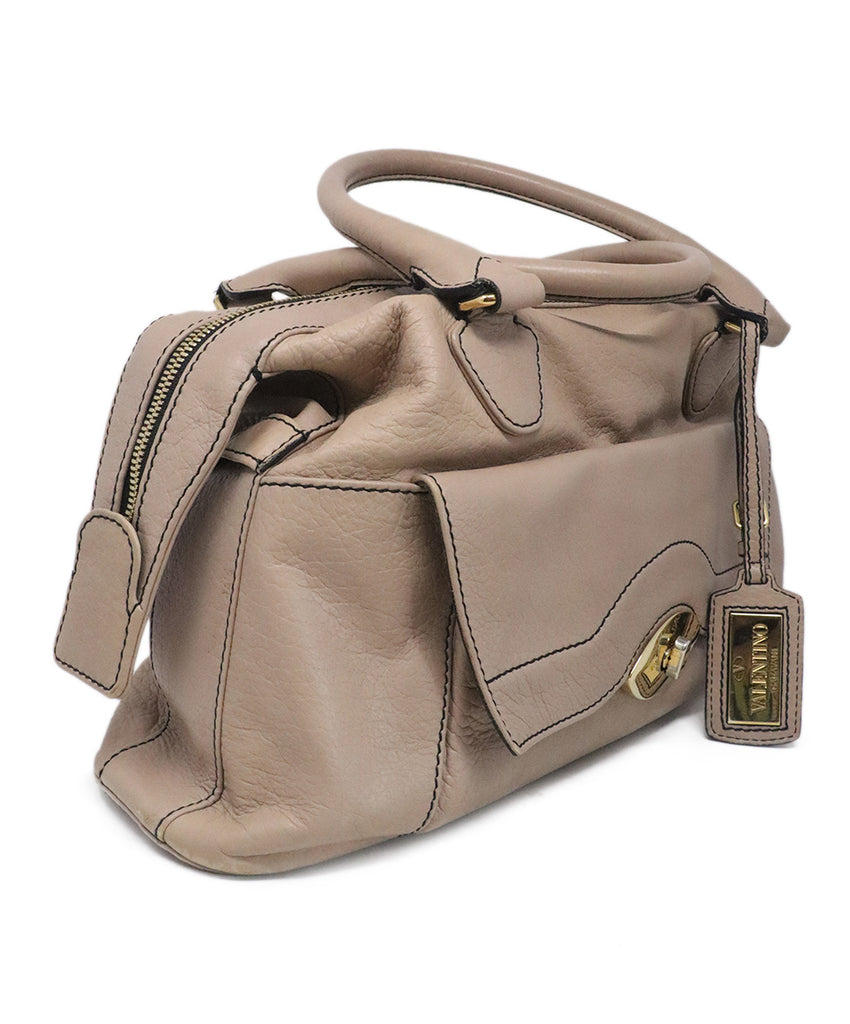 Valentino Beige Leather Satchel 1