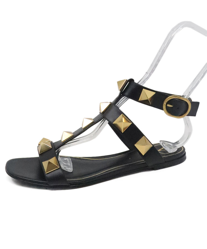 Valentino Black Leather Sandals 1