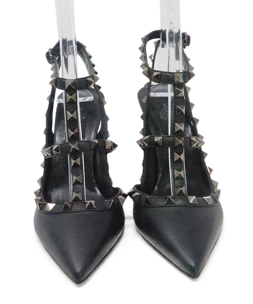 Valentino Black Studded Leather Heels 3