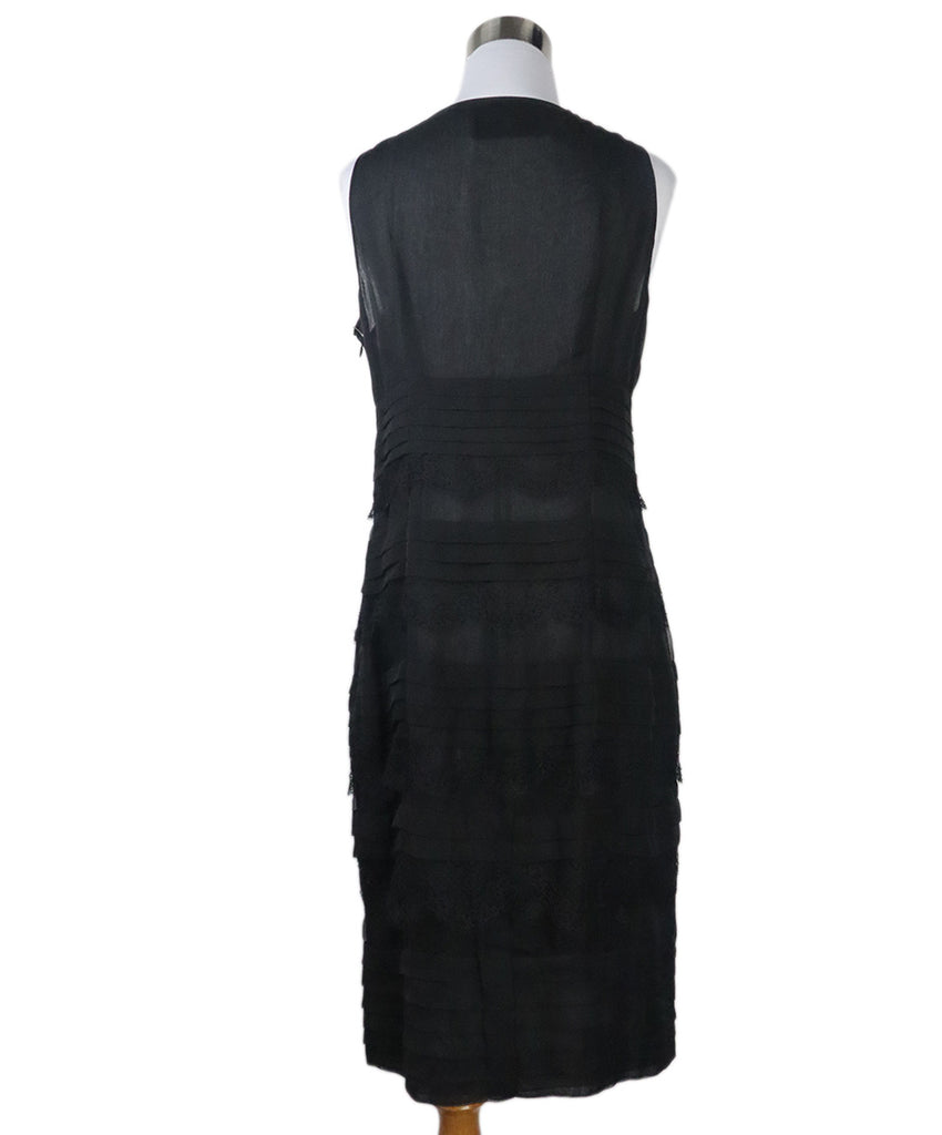 Valentino Black Silk Tiered Dress 2