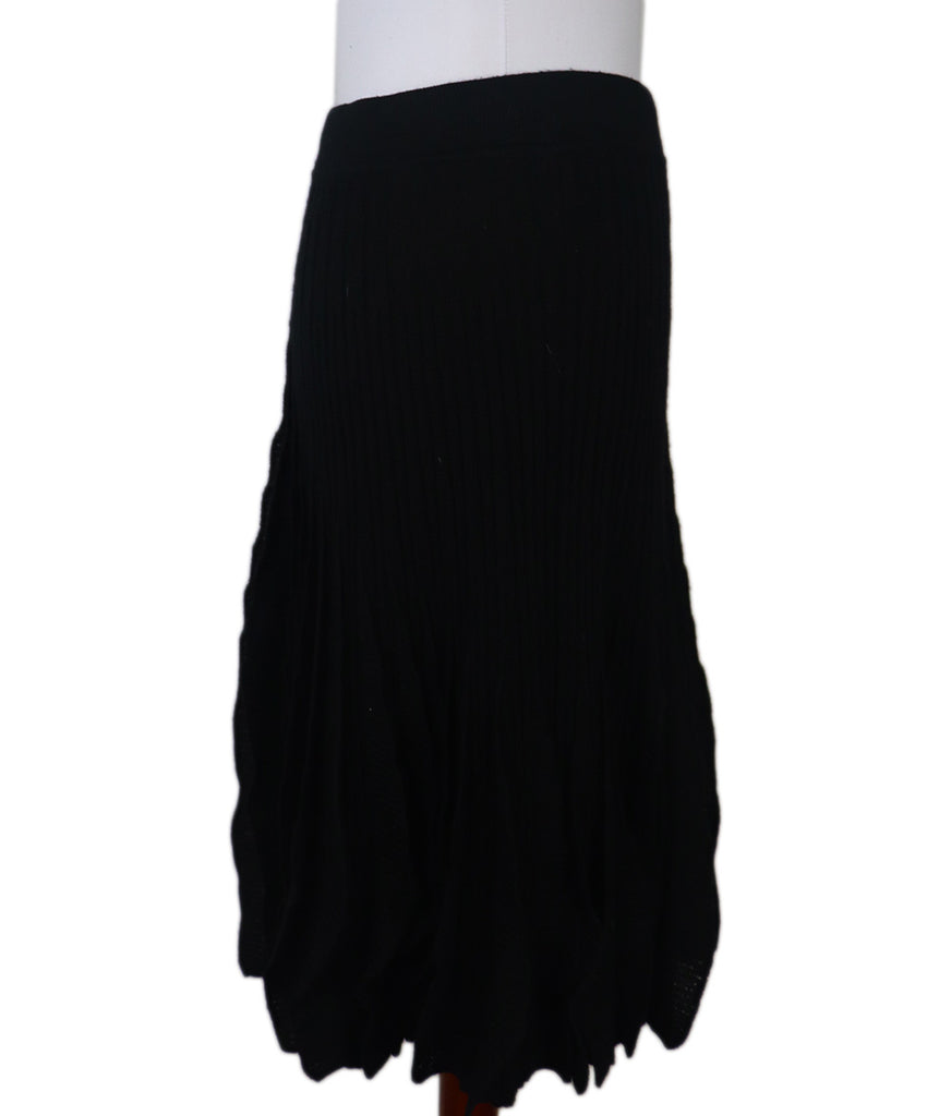 Valentino Black Wool Knit Skirt 1