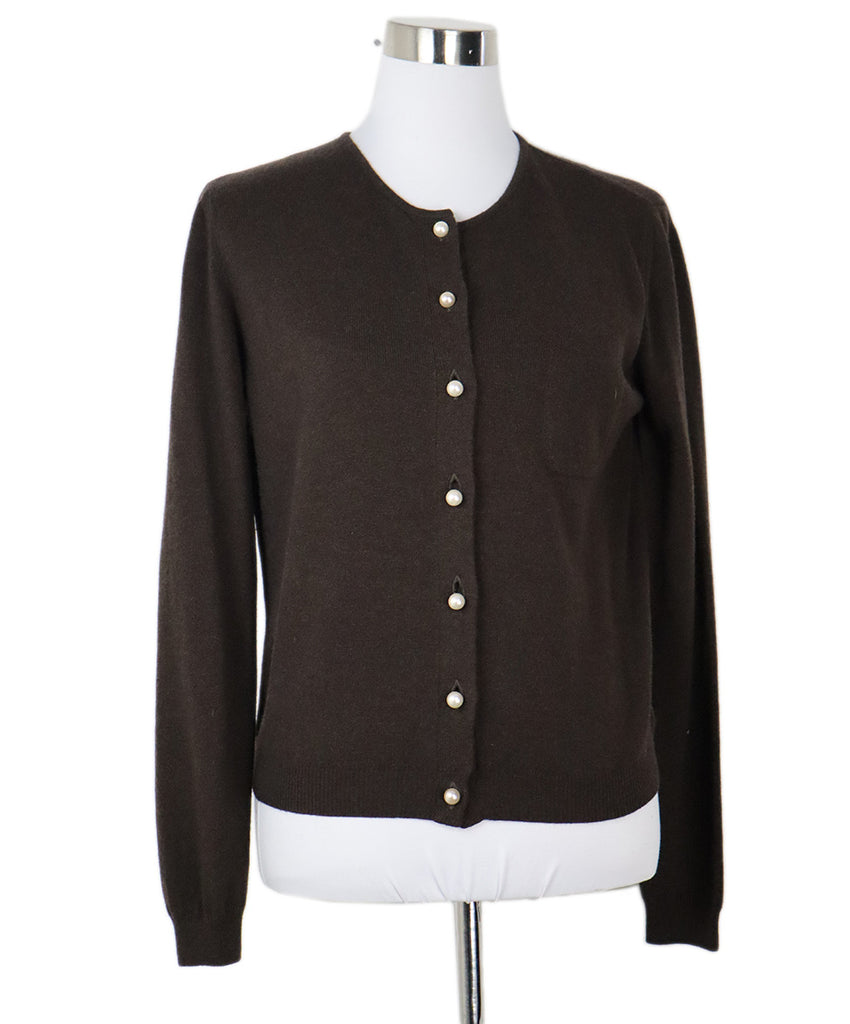 Valentino Brown Cashmere Cardigan 