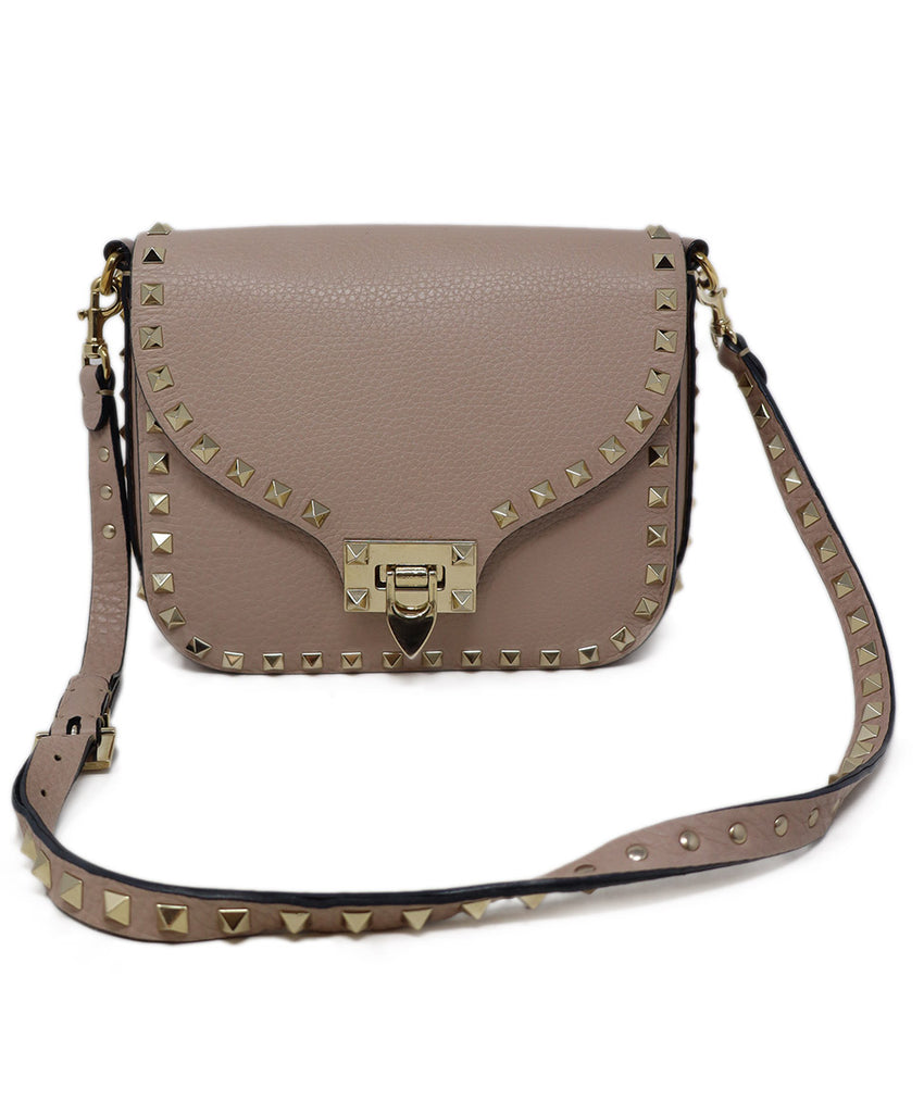 Valentino Mauve Leather Rockstud Shoulder Bag 