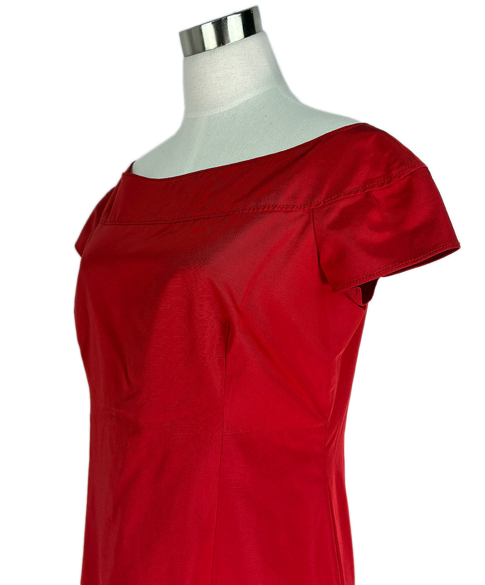 red valentino silk dress Valentino Red Silk Dress sz 10 l Michael's Luxury Consignment Michael's Consignment NYC