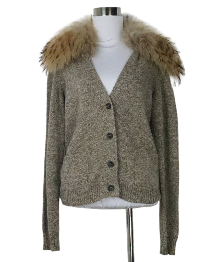 Valentino Taupe Wool Cardigan 