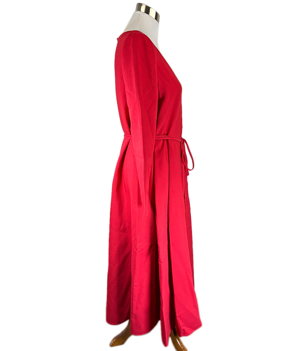 valentino red dress Valentino Red Wool Silk Dress Sz 8 l Michael's Luxury Consignment – Michael's Consignment NYC