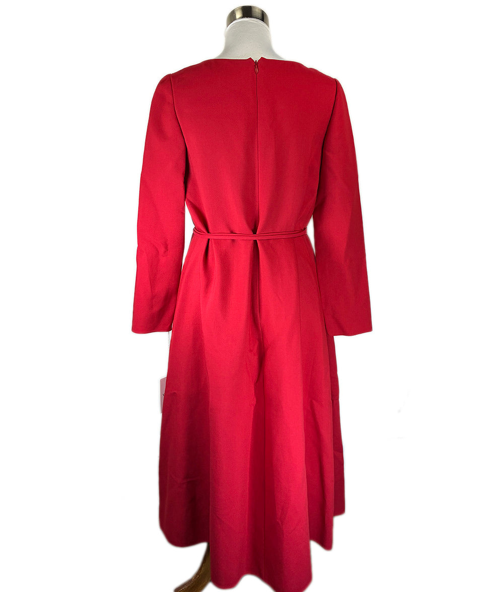 valentino red dress Valentino Red Wool Silk Dress Sz 8 l Michael's Luxury Consignment – Michael's Consignment NYC