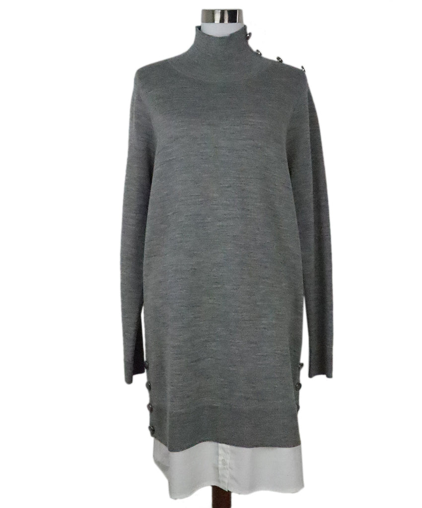 Veronica Beard Grey Wool Sweater Dress 