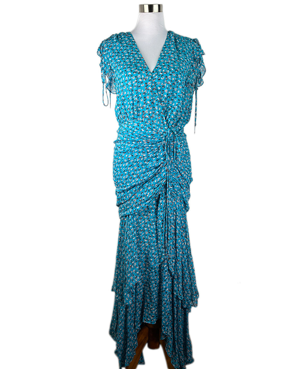 veronica beard blue dress Turquoise Floral Size 8 l Michael's Luxury Consignment – Michael's Consignment NYC Beard tabby midi dress Suit Jacket Size/Waist Size:42/36 womens_philosophy Markarian Clover brocade-effect Silk Expertly tailored from super