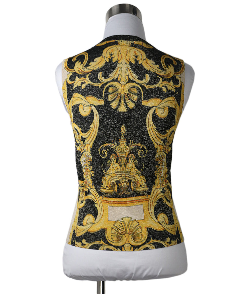 Versace Black & Gold Viscose Lurex Top 2