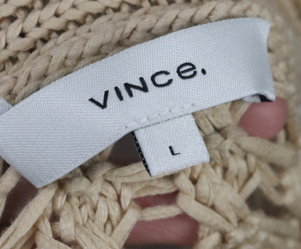 Vince Beige Cotton Knit Cardigan 3