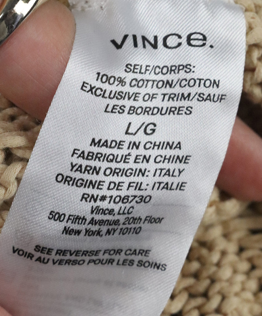 Vince Beige Cotton Knit Cardigan 4