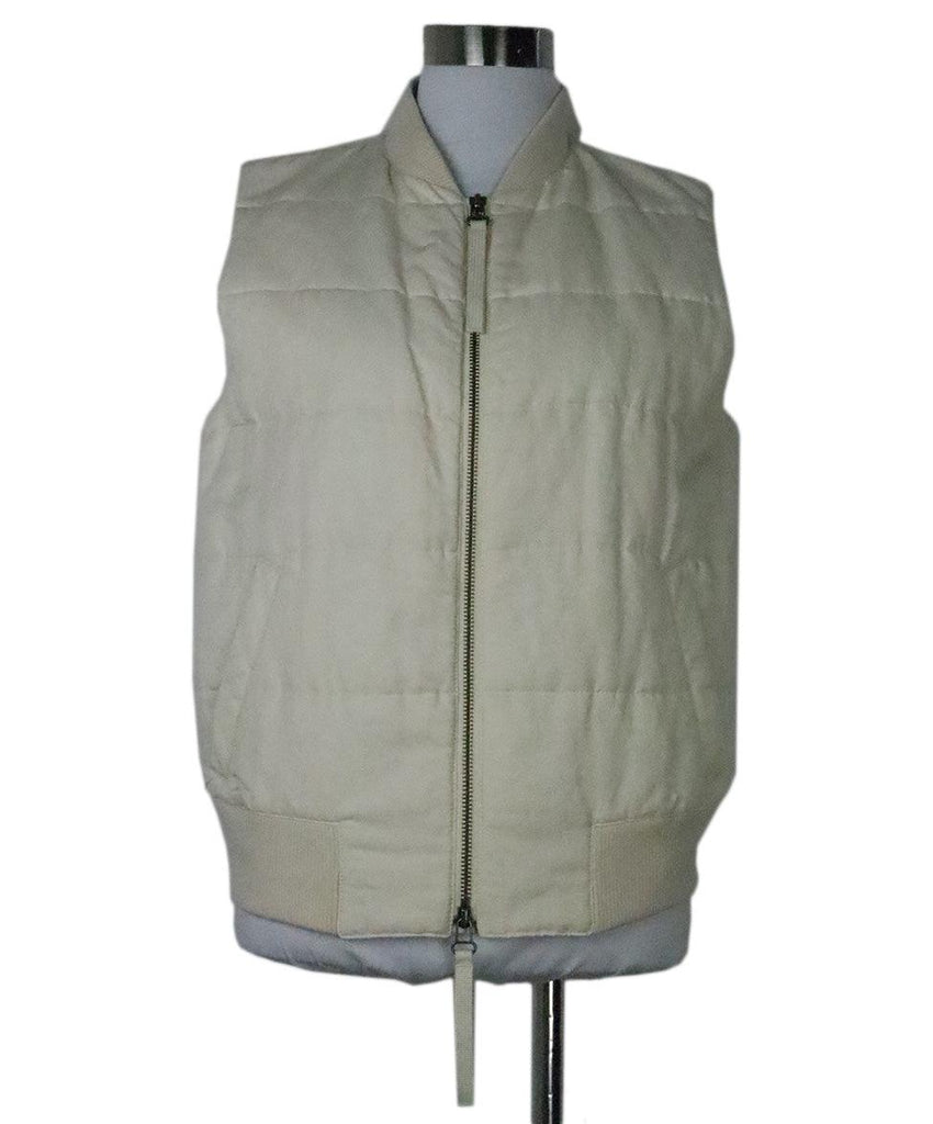 Vince Ivory Cotton & Linen Vest 