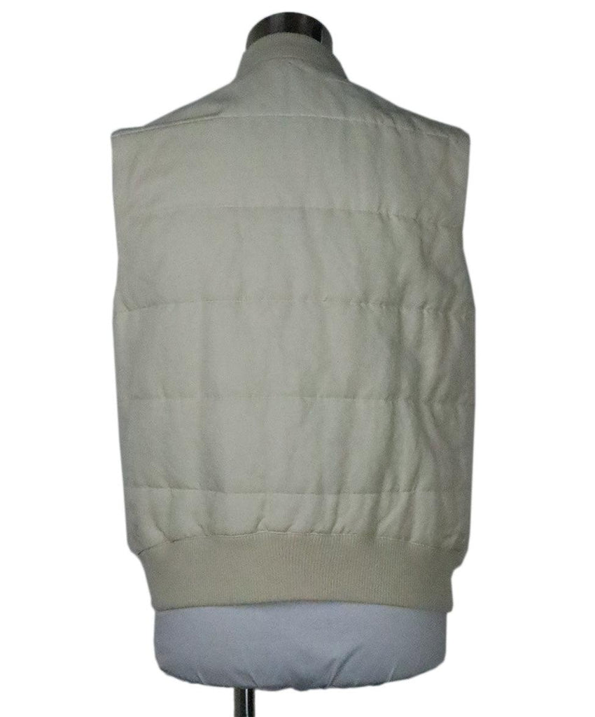 Vince Ivory Cotton & Linen Vest 2