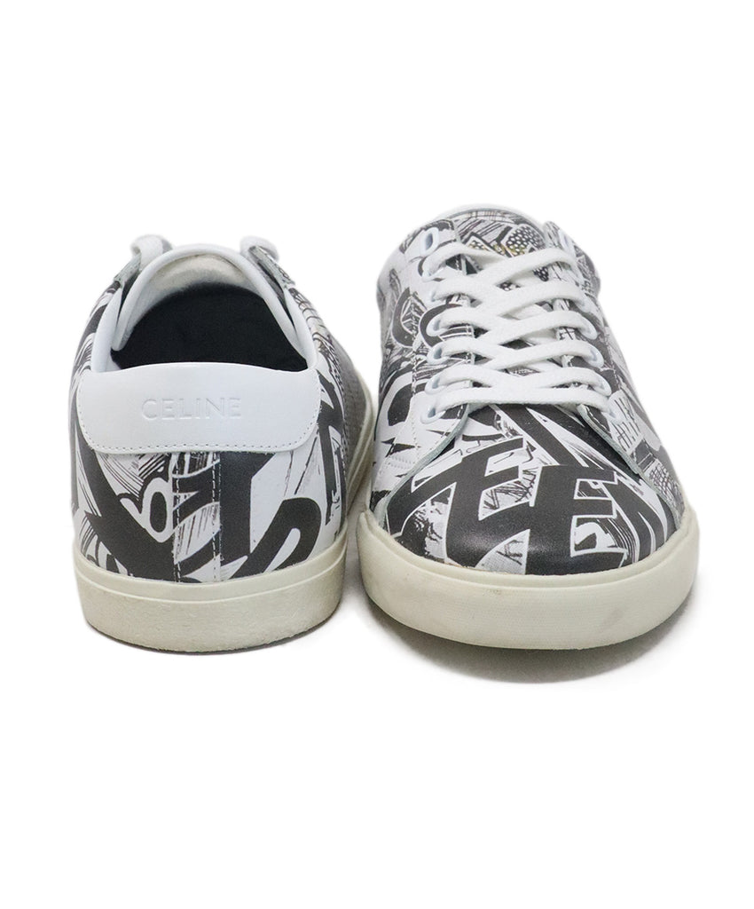 Celine B&W Print Leather Sneakers 2