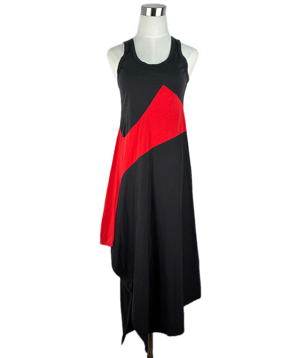 Y3 Black Red Cotton Dress Sz 4 l Michael's Luxury Consignment – Michael's Consignment NYC