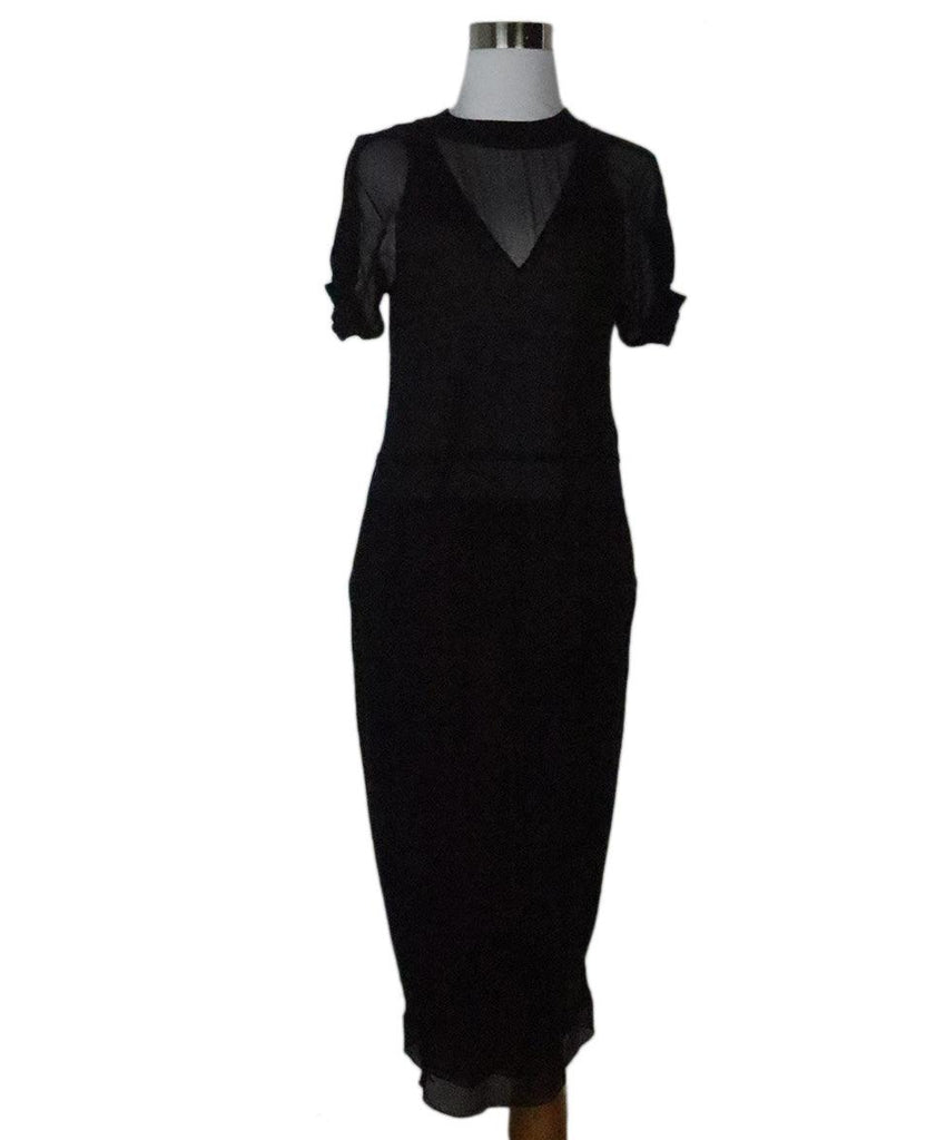 YSL Black Silk & Cotton Dress 