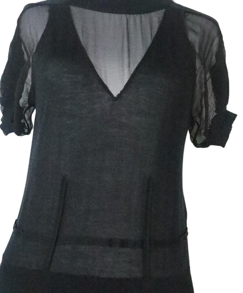 YSL Black Silk & Cotton Dress 5