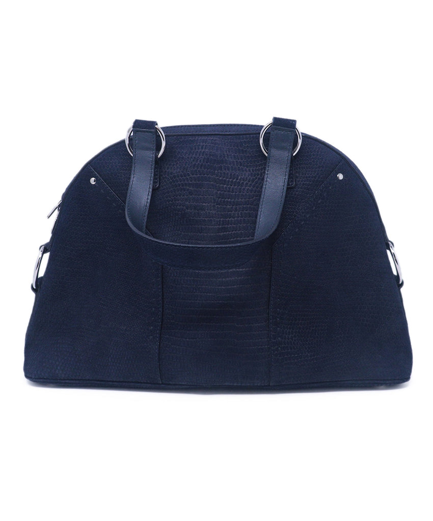 YSL Navy Suede Large Muse Bag 2