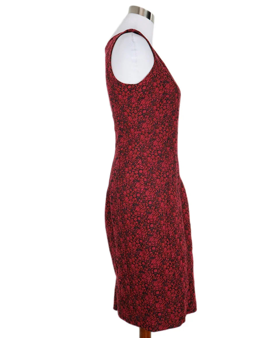 Zac Posen Pink Red & Black Floral Dress sz 6 l Michael's Luxury Consignment – Michael's Consignment NYC