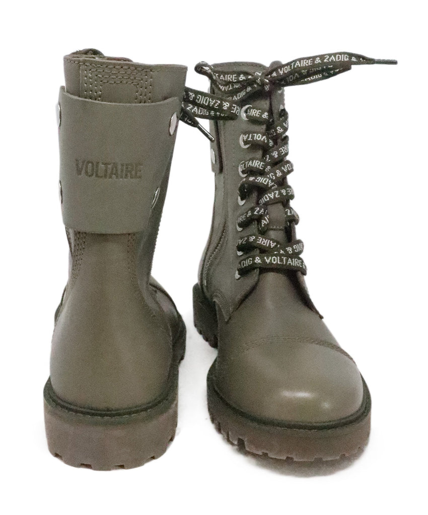 Zadig & Voltaire Olive Leather Boots 2