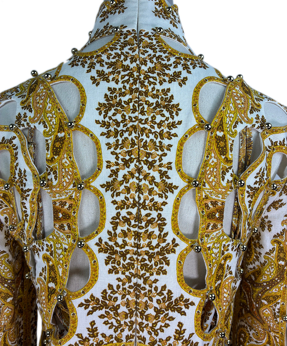 zimmerman yellow dress Zimmermann Zippy Scallop Mini Dress Golden Paisley 2