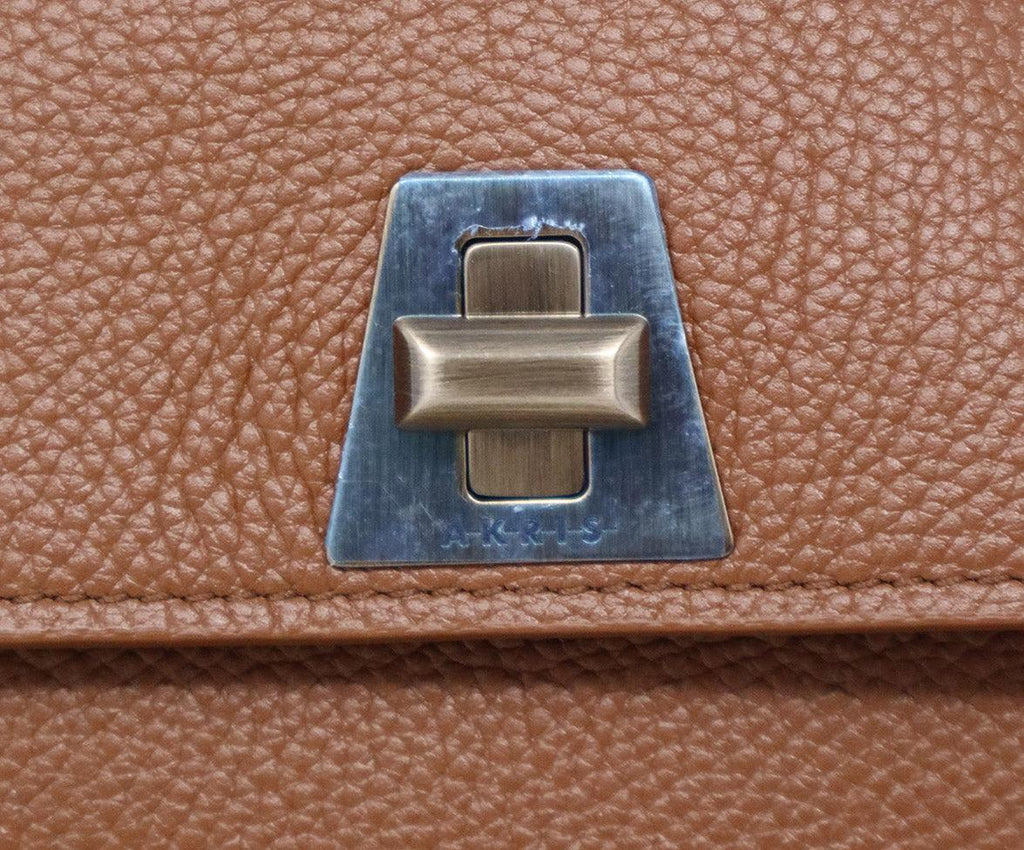 Akris Cognac Brown Leather Crossbody - Michael's Consignment NYC