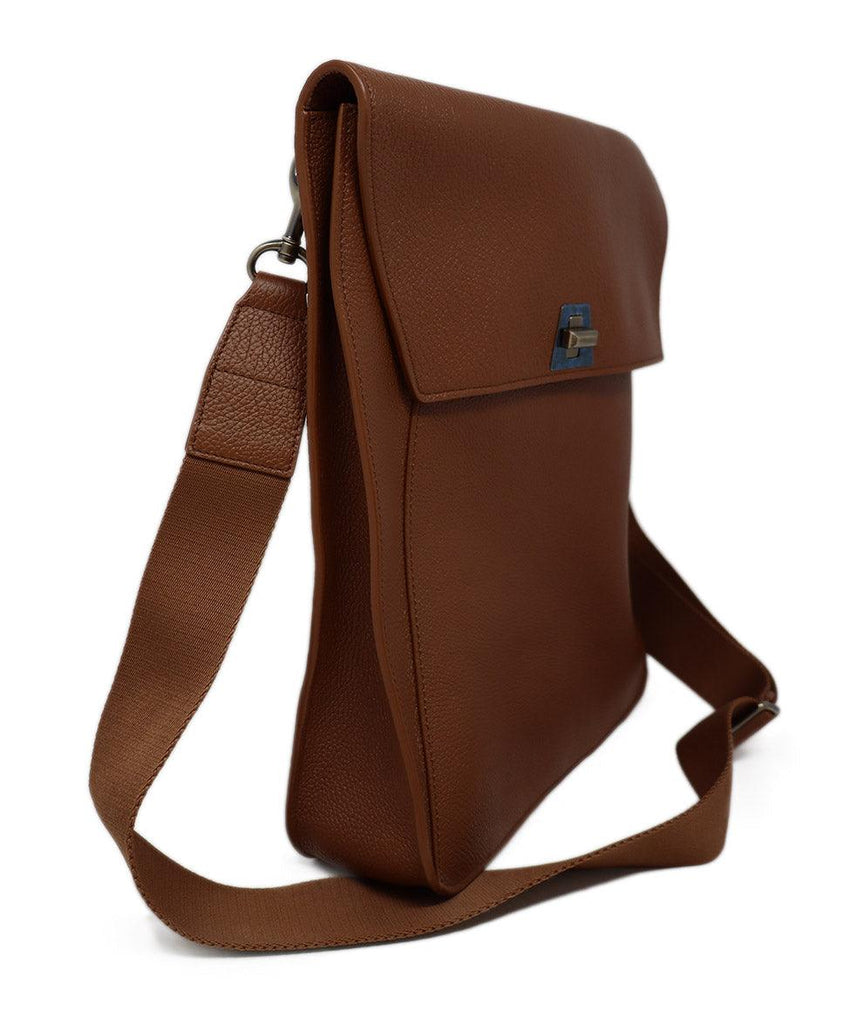 Akris Cognac Brown Leather Crossbody - Michael's Consignment NYC