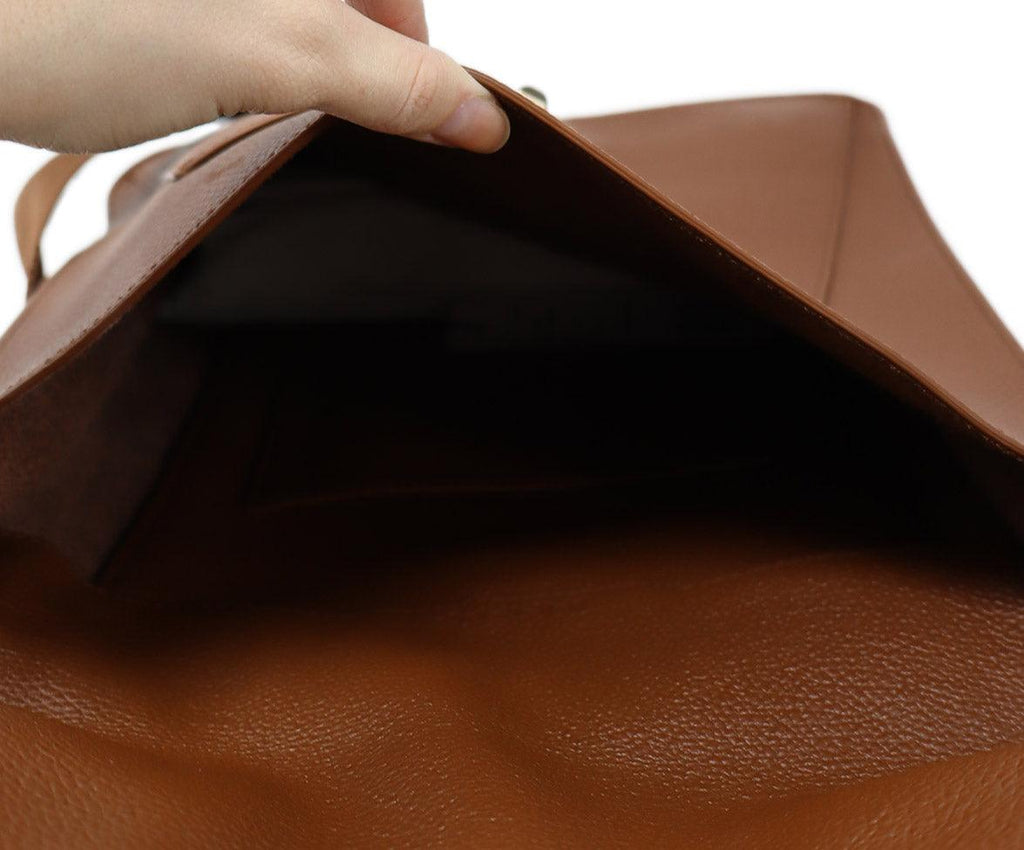 Akris Cognac Brown Leather Crossbody - Michael's Consignment NYC