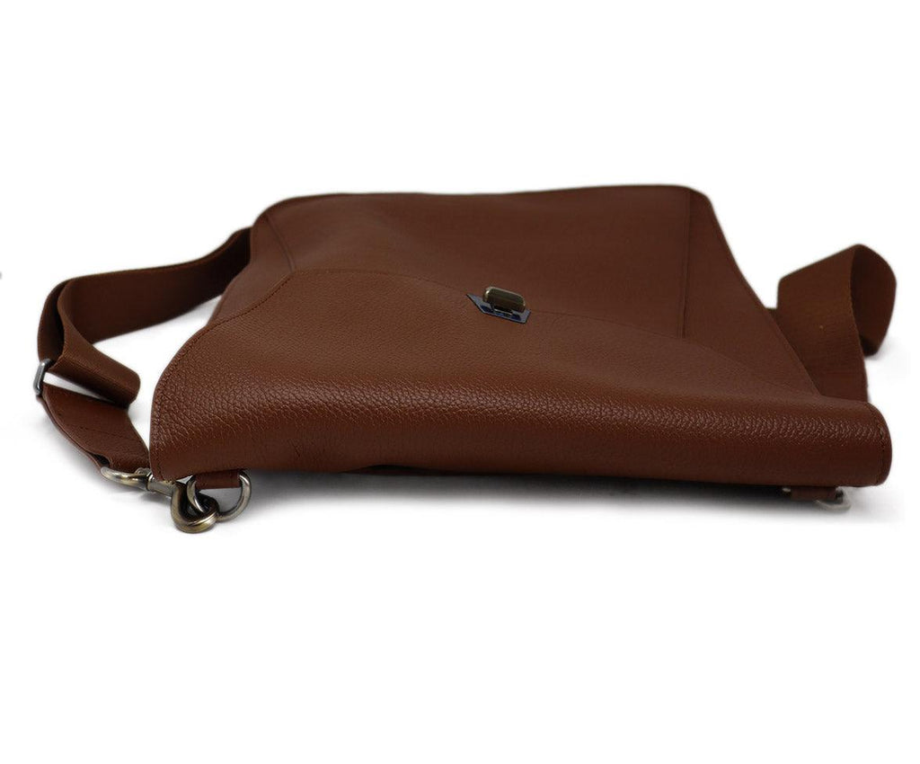 Akris Cognac Brown Leather Crossbody - Michael's Consignment NYC