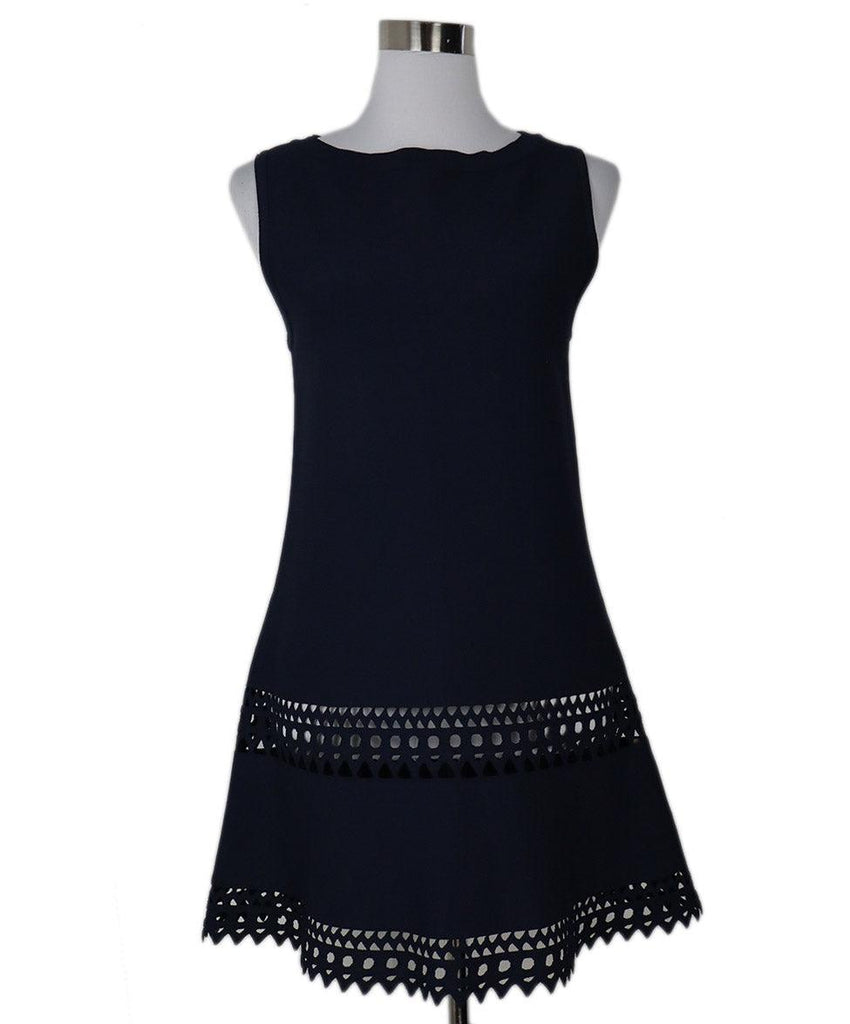 Alaia Navy Cut Out Tunic Top sz 8 - Michael's Consignment NYC
