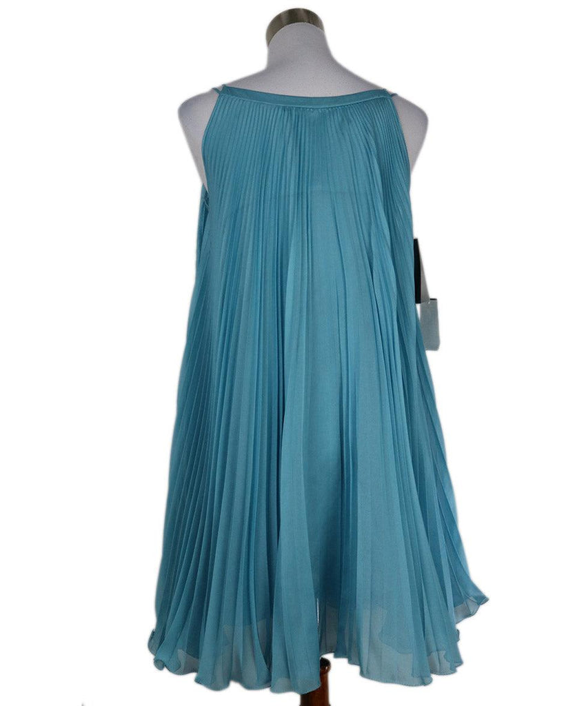 Alberta Ferretti Pleated Blue Silk Dress sz 2 - Michael's Consignment NYC