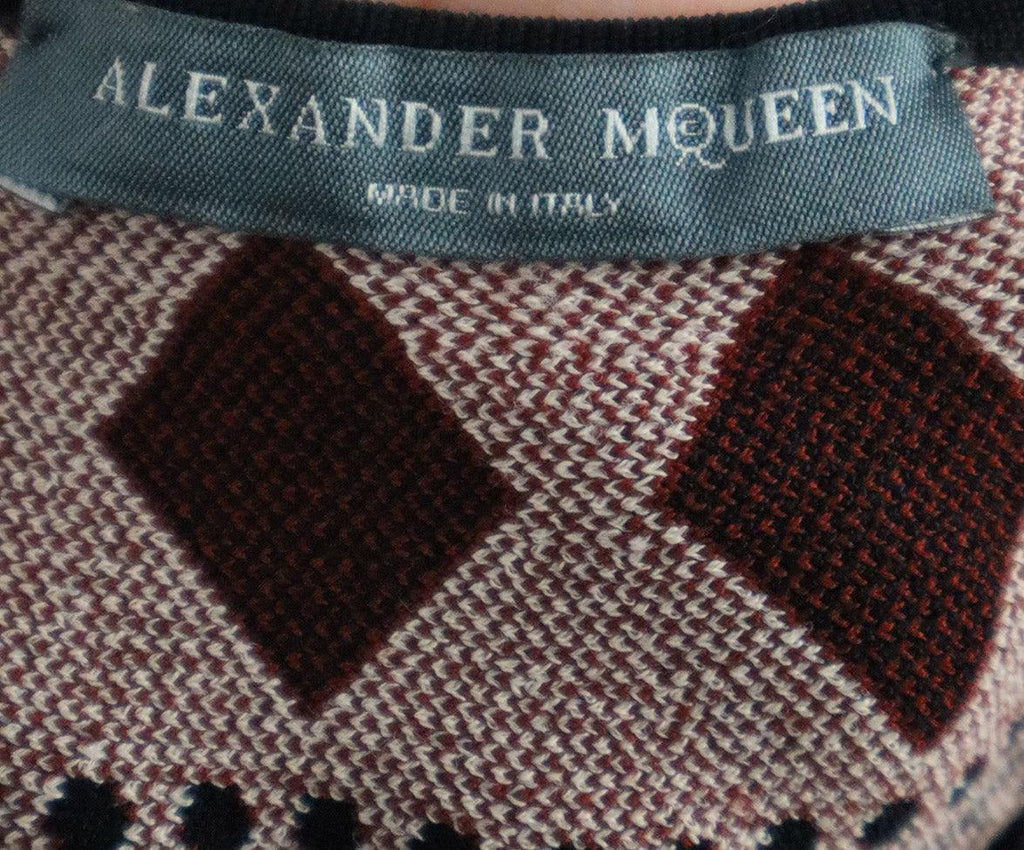 Alexander McQueen Black & Burgundy Print Dress sz 8 - Michael's Consignment NYC