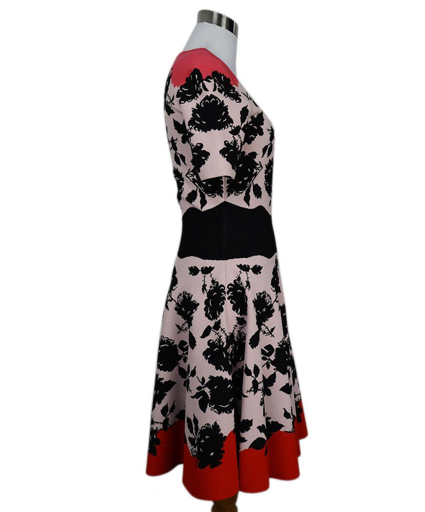 Alexander McQueen Pink & Black Floral Dress sz 4 - Michael's Consignment NYC