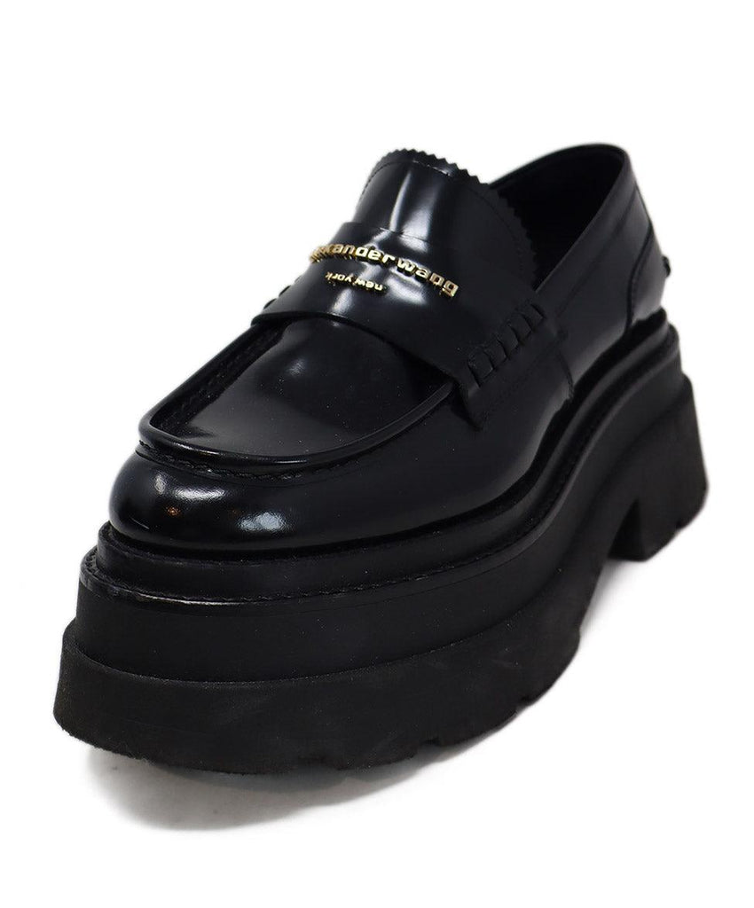 Alexander Wang Black Patent Leather Platform Loafers sz 8.5 - Michael's Consignment NYC