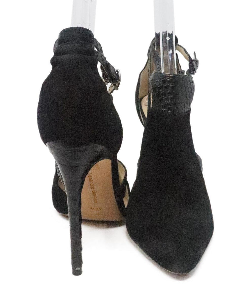 Alexandre Birman Black Suede & Leather Heels sz 7.5 - Michael's Consignment NYC