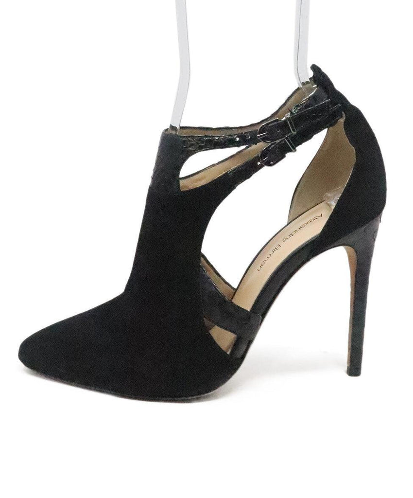 Alexandre Birman Black Suede & Leather Heels sz 7.5 - Michael's Consignment NYC