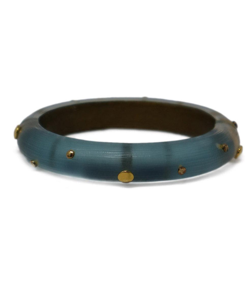 Alexis Bittar Blue Lucite & Gold Stud Bracelet - Michael's Consignment NYC