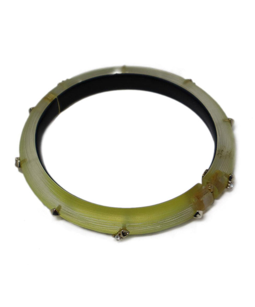 Alexis Bittar Yellow Lucite & Gold Stud Bracelet - Michael's Consignment NYC