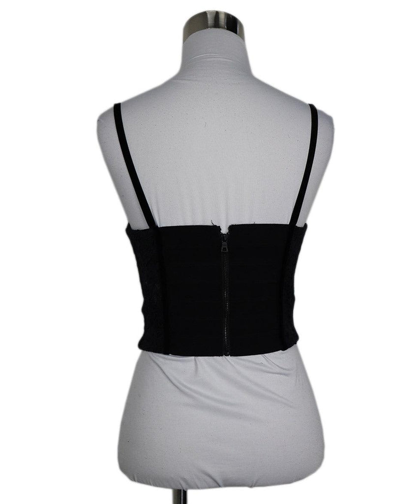 Alice + Olivia Black Lace & Velvet Bustier Top sz 4 - Michael's Consignment NYC