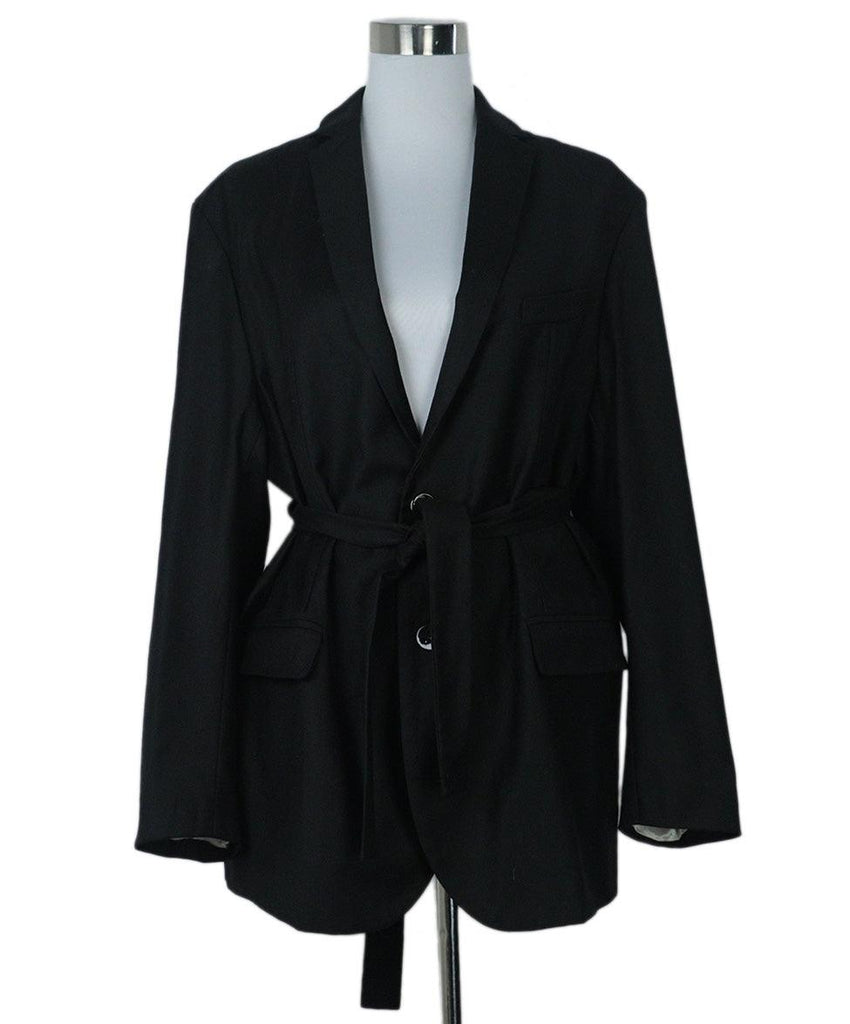 Alter Black Wool & Silk Blazer w/ Belt - Michael's Consignment NYC