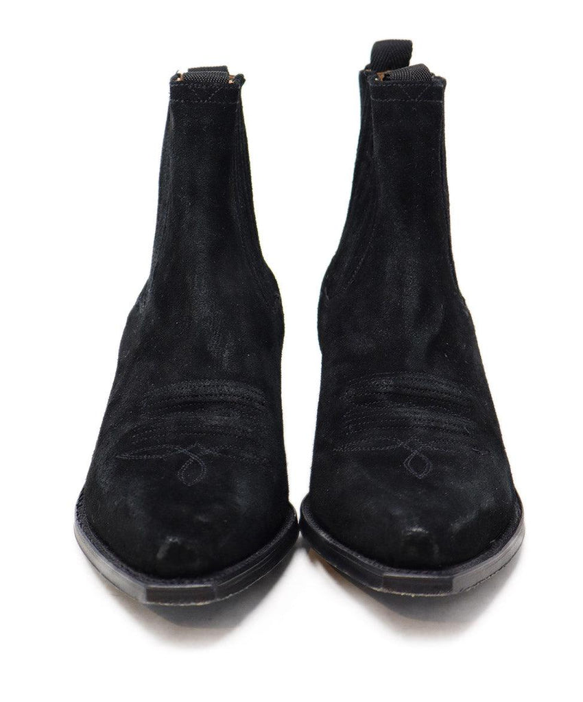 Ann Mashburn Black Suede Booties sz 7 - Michael's Consignment NYC
