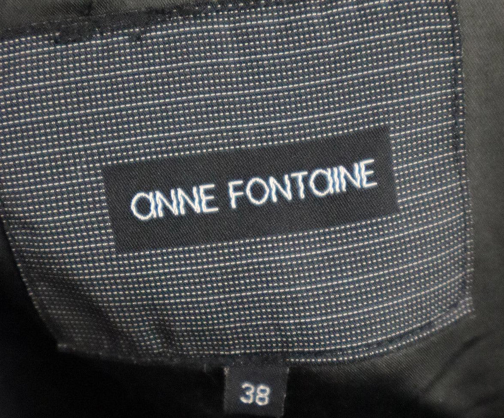 Anne Fontaine Black Wool Coat W/Belt sz 4 - Michael's Consignment NYC